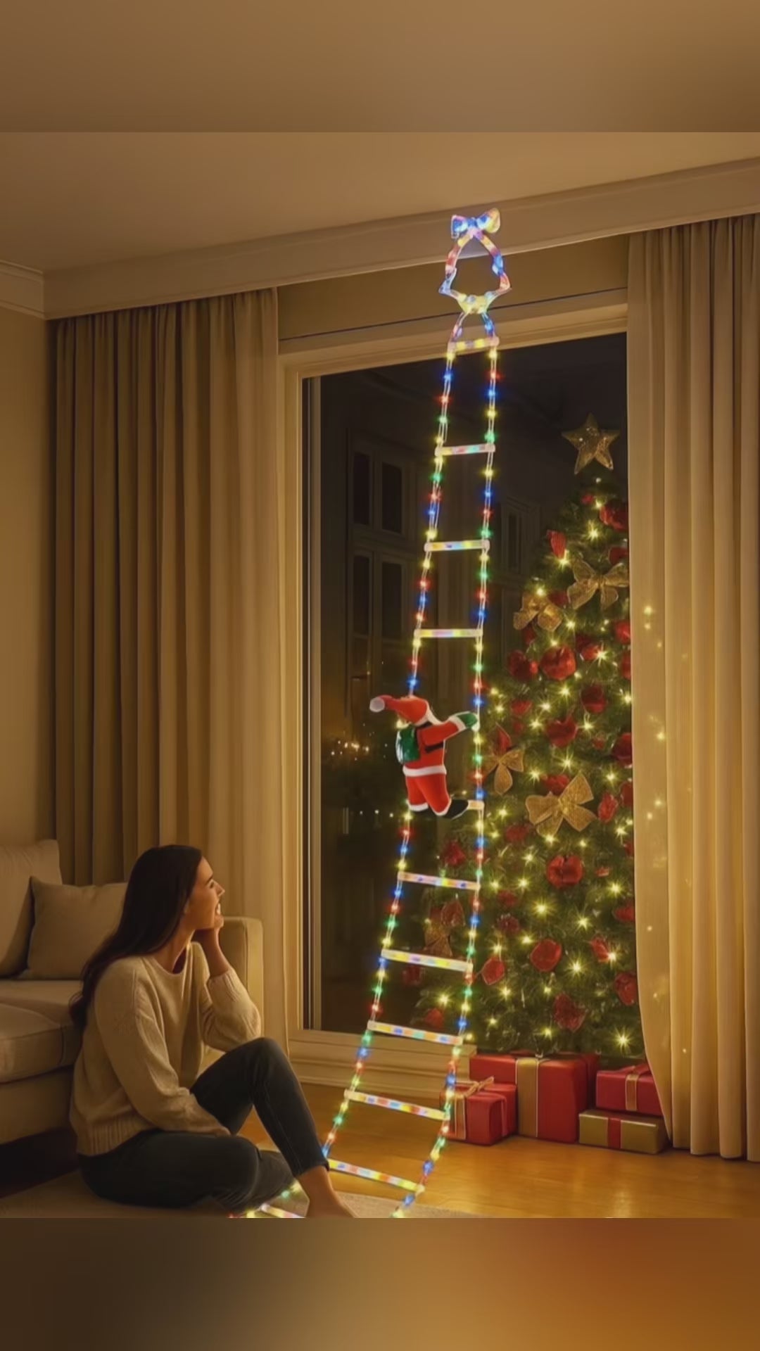 SCALA CON BABBO NATALE MAGICA NATALE